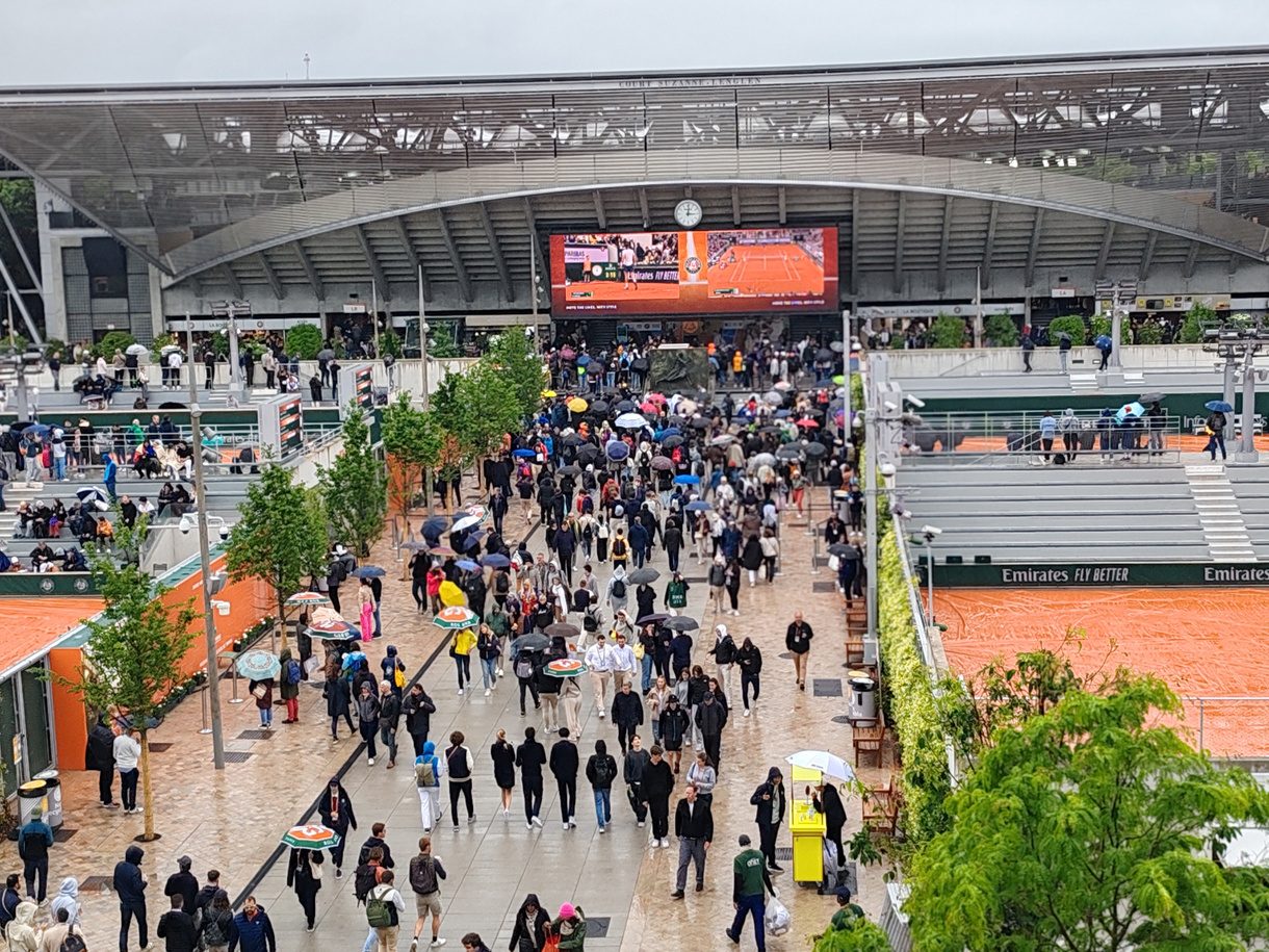 El complejo de Roland Garros en día de partidos